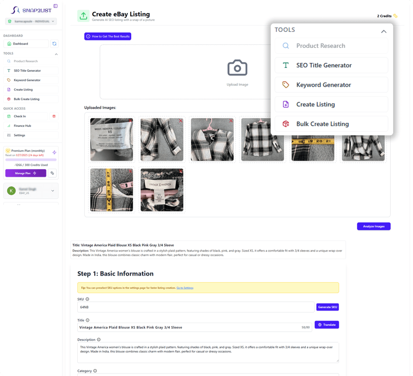 How to Get the Best Results with Snap2List - eBay selling guide