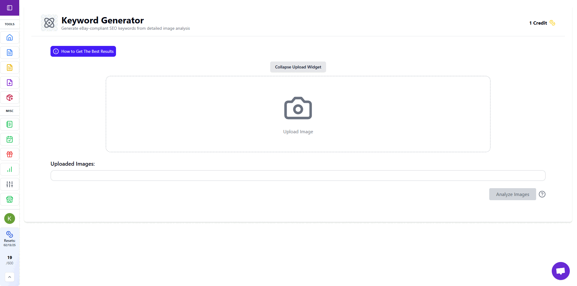 Keyword research using Snap2List