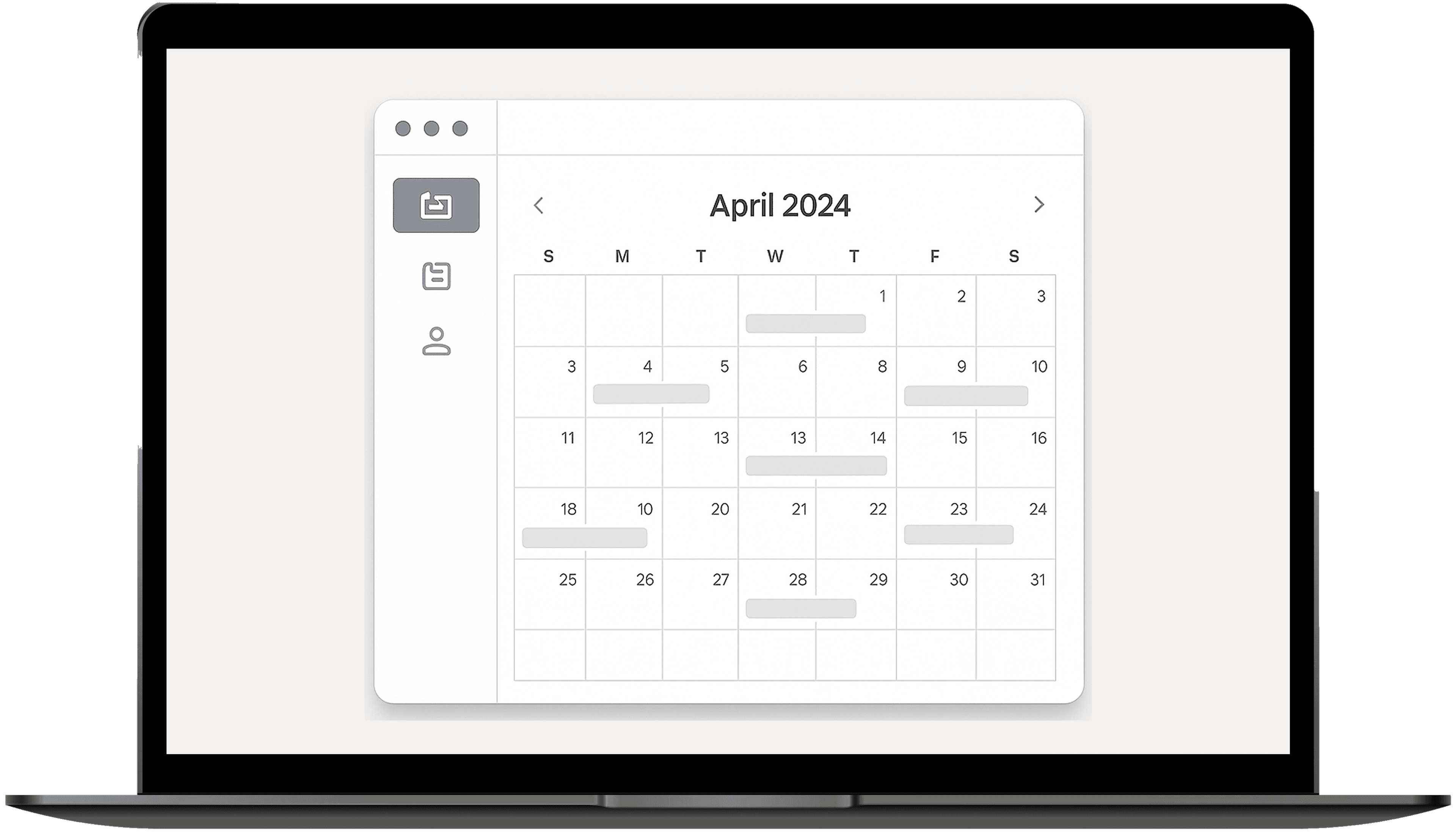 Calendar visualization of scheduled drafts