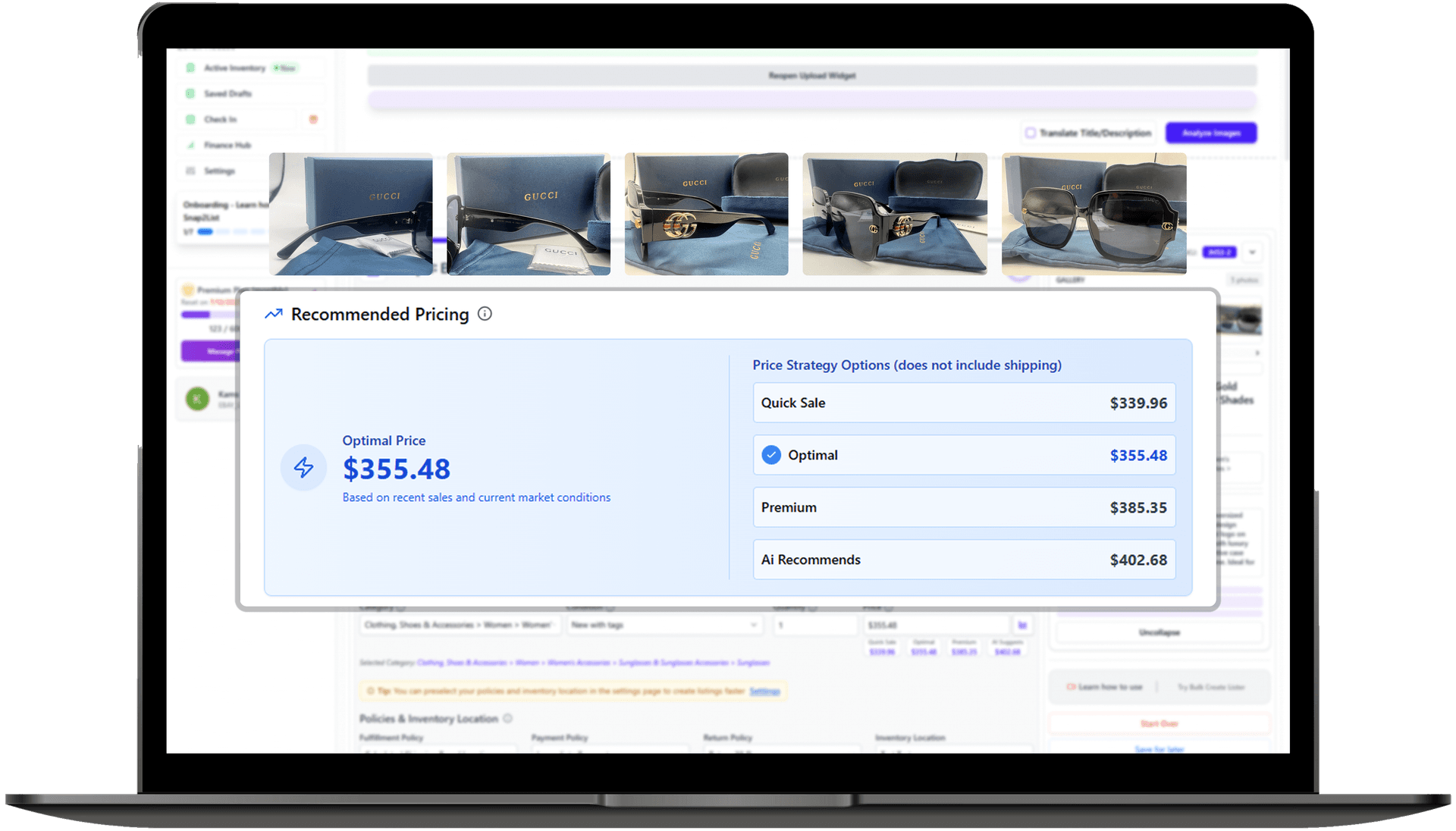 Optimal price highlighted with tiered price options