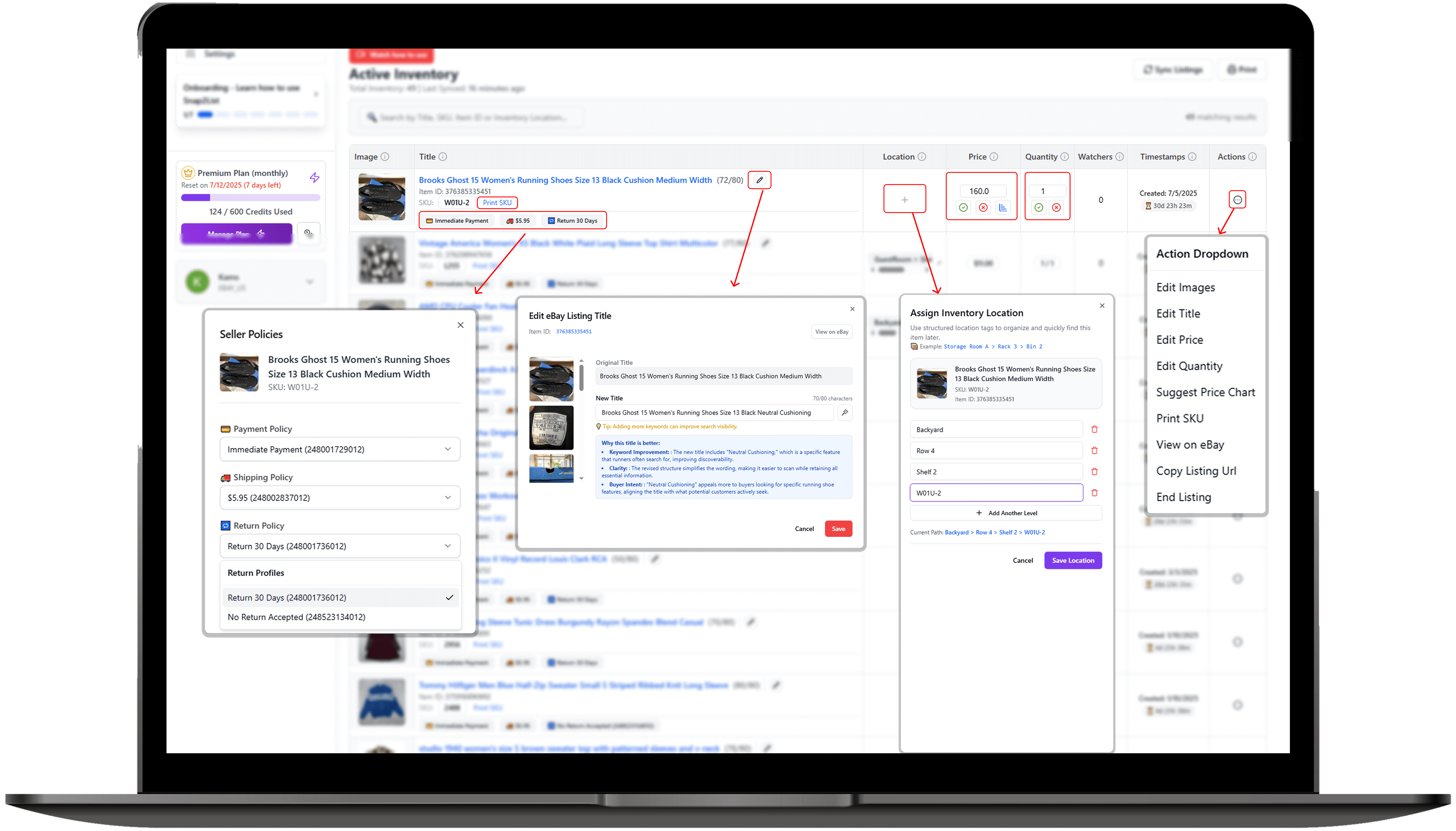 Inline editing price and quantity fields